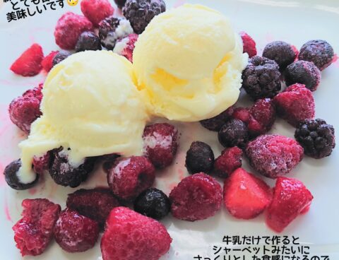 材料を入れて振って冷凍庫に入れるだけ!!簡単にできるアイス🍨✨～完成編～